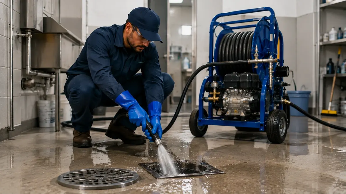 Floor Drain Hydro Jet Cleaning in Canyon