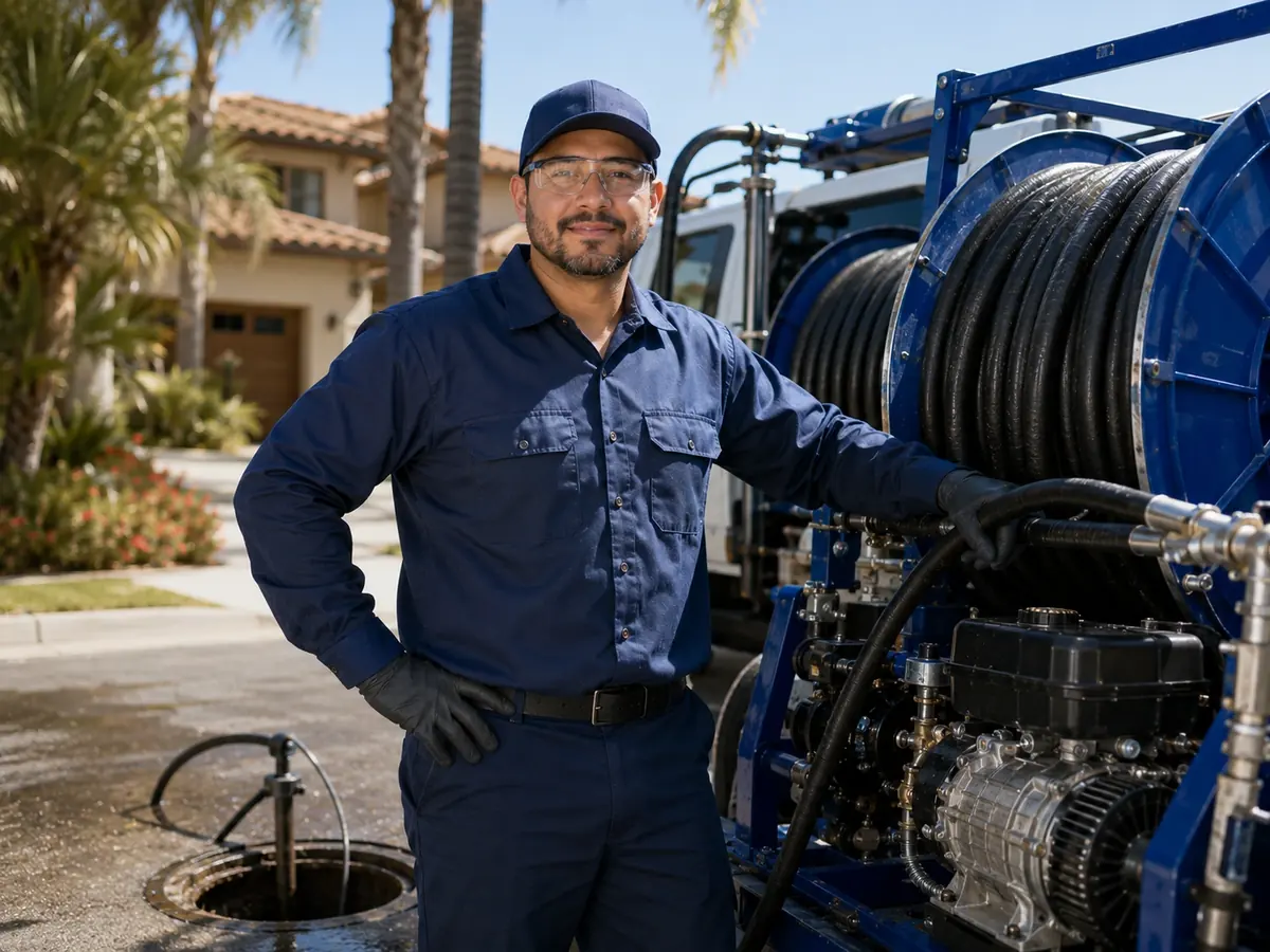 Hydro jet sewer cleaning in Canyon