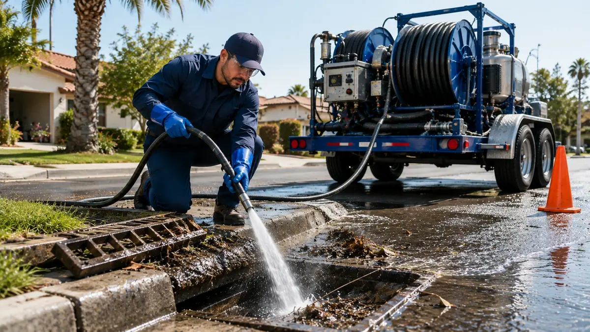 Storm Drain Hydro Jet Cleaning in Canyon